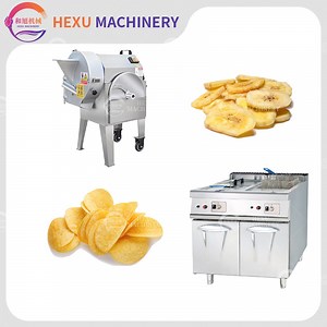 [Hot Item] Semi-Automatic Potato Chips Making Machine Small Capacity Banana Chips Cutting Frying Machine Plantain Chips Cutter