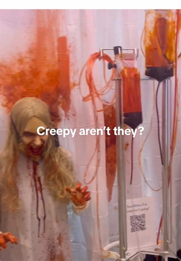 Creepy aren’t they? Transworld has all of the coolest things!! #transworld #transworldhauntshow #halloween #tradeshow #horror
