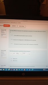 Question 12: The only difference between the substitution mecha... | Filo