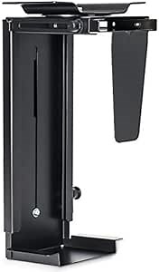 EleTab Adjustable Under Desk Computer Mount Wall PC Mount Computer Case Holder with 360-degree Swivel Black