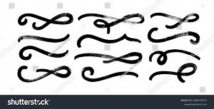 Hand Drawn Curly Swishes Bold Swashes Stock Vector (Royalty Free) 2280539211 | Shutterstock