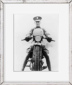 INFINITE PHOTOGRAPHS Photo: T.E. Lawrence | Portrait | On Motorcycle | in Uniform | 1928 | Historic Photo Reproduction