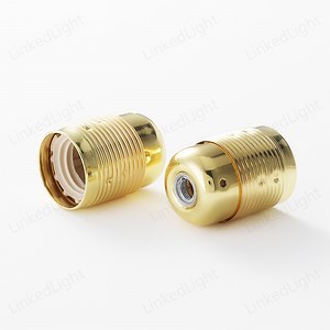 [Hot Item] European ENEC Gold E27 Metal Screw Lamp Holder Bulb Socket