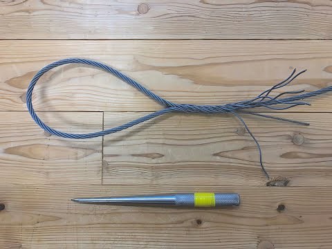 【漁師】ワイヤーのさつま（アイスプライス）wire rope eye splice