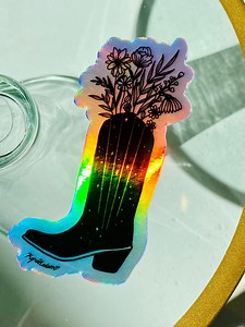HOLOGRAPHIC BOOT STICKER - Etsy UK