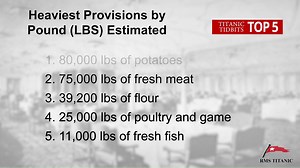 How much food did it take to feed everyone on #TITANIC for the duration of the voyage? The answer might surprise you… 🥔 🍖 #TITANICTidbits #TITANIC #TITANICFood | RMS Titanic, Inc.