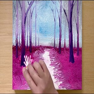 Painting a Forest / Easy Acrylic Painting Technique | Painting Skills