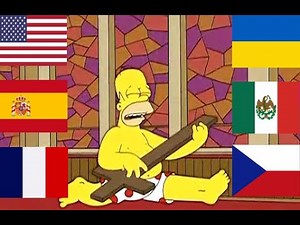 The Simpsons I Homer sings the song "I Was Made For Loving You" in different languages.