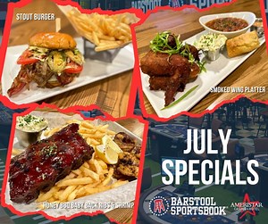 Ribs, and Wings, and Burgers, OH MY! Enjoy our July Specials, only at Barstool Sportsbook! | Ameristar Casino Hotel East Chicago