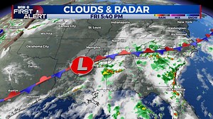 From SE Texas to North Carolina, the stationary front is keeping conditions locked in for the end of the week and weekend. Clouds, showers, thunderstorms, and slightly cooler temperatures are hanging around. | WCBI Weather