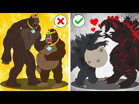 RICH PREGNANT vs POOR PREGNANT - 30 Minutes Funny of Godzilla vs Kong - Godzilla Animation