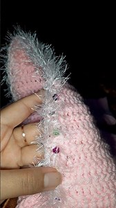 crochet pattern 🎀🧶 eyelash yarn✨💕#shortvideo#yarn #crochetpatterns #youtubeshorts#crochet #winter