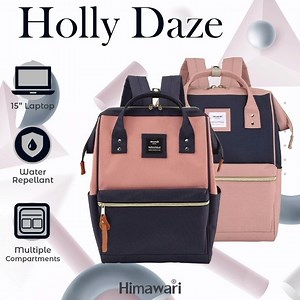A spin-off, upgraded version of the Holly, the Holly Daze backpack gets upgraded with a padded laptop compartment! Still boasting the minimalist and classic Japanese style backpack, the wide opening of this body is loved all around the world for its easy access and many ways to carry. Collect vouchers and discounts from: bit.ly/HimawariLazmall | Himawari Bags | Facebook
