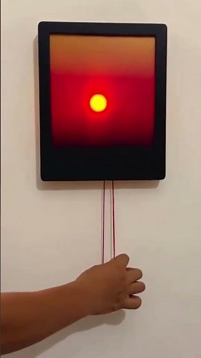 Kinetic Sunrise Lamp With a Hand Pull Rope 🌅 Wall Light #Shorts