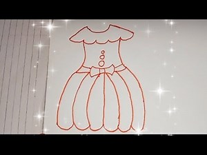 How to drawing of cute and easy frock 👗#drawing #frockdrawing #youtubevideo