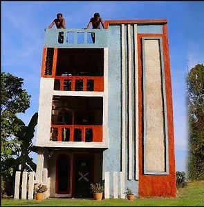 12K views · 628 reactions | Build Modern Three Story Building By Ancient Skill | Primitive Building | Facebook