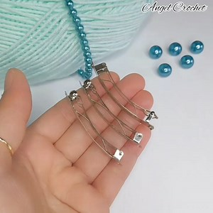 2 pearls to make beautiful crochet hair pin for girls😍👌 #Angel_crochet_the_best #crochetersofinstagram #crochetamigurumi #crochetpattern #crochetaddict #crochetlover #crocheting #crocheted #crochet | Angel crochet