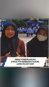 3.8K views · 42 reactions | Status perguruan tinggi negeri berbadan hukum (PTN BH) yang memberikan otonom kepada kampus untuk mengelola keungan tak serta-merta membuat kampus meringankan biaya kuliah bagi mahasiswanya. Sebaliknya, kampus justru semakin ketergantungan dengan biaya kuliah. JSP #SeputariNews #Kuliah #UKT | Seputar iNews RCTI | Facebook