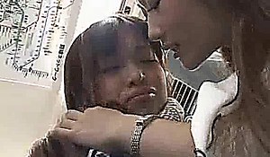 young girl groped by lesbian woman in a train