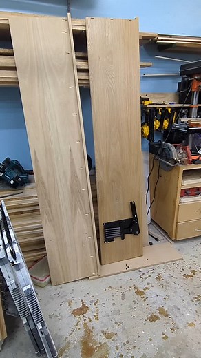A white Oak twin Murphy bed in the works. #woodworking #woodworker #murphybed | EA WoodWorks LLC