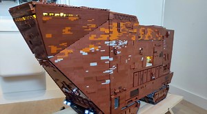 This enormous LEGO Star Wars Sandcrawler actually drives