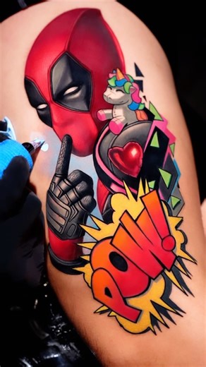🎨! 🔥🎨Looking to add some kick-ass color realism to your ink collection? Look no further! Our resident artist @pablo_frias.tattoo is here to make your tattoo dreams a reality! 🙌Introducing our latest masterpiece: A jaw-dropping Deadpool tattoo! 🤩🔥 💥Now’s your chance to book your spot on Pablo’s calendar for June 2024! Don’t miss out on the opportunity to rock some seriously badass ink! 💀💥DM us to snag your appointment before it’s too late! 📩 #inknationstudio #tattooshop #tattooartist | 