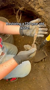 Restoring a 120 year old knife! #antiques #digging #historical #historyfacts #restoration | Coolest Coins