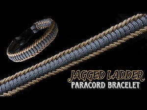 HOW TO MAKE JAGGED LADDER PARACORD BRACELET, EASY PARACORD TUTORIAL, DIY.