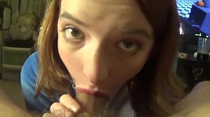 CUM DRAINING BLOWJOB, LIPSTICK kisses, and ANAL training in my eeyore onesie on THEMAGICSEXCOUCH! (Close Up Blowjob)