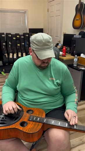 It’s no secret, we 🫶🏼 our Beard artists! 💪🏽If you could choose one person from history to arm wrestle Josh Swift, who would it be? #beardguitars #resonatorguitar #customguitarbuild #joshswiftguitar #dobro #acousticguitars | Beard Guitars, LLC