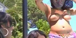 Quick Dip With Christina Copafeel, Taylor Layne & Nikki Boss (Strap On)