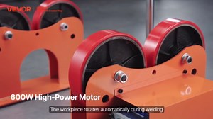 VEVOR Turning Rolls Linkage Roller, 2205 lbs Load Capacity, 2"-24" Diameter Adjustable, PU Rollers, Pipe Tank Turning Rolls Linkage Roller Rotary Welding Positioner, for Welding Equipment Support