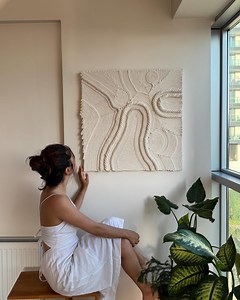 Handmade Rope Wall Art, Boho Fiber Art Wall Hanging, Modern Canvas Wall Decor, Minimalist Contemporary Boho Wall Hanging for Bedroom - Etsy