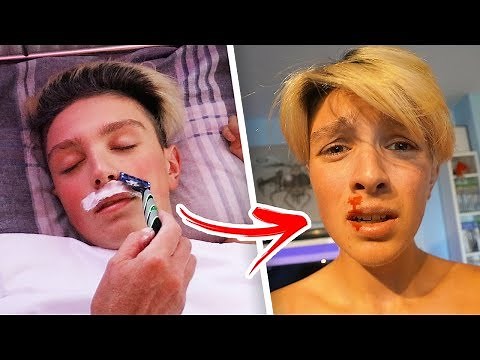 SHAVING MORGZ'S MOUSTACHE PRANK!! (Gone Badly Wrong)