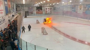 Zamboni catches fire in Rochester; video goes viral on social media