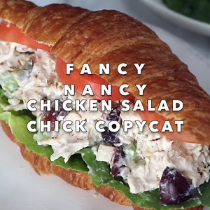4.4K views · 45 reactions | Recipe: https://bit.ly/3DI9fxK This chicken salad is filled with grapes, apples, pecans, and shredded chicken! It's identical to the Fancy Nancy Chicken Salad from Chicken Salad Chick! | Domestic Superhero | Facebook