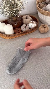 Recycled baby sock no sew pumpkin 🎃 #diy #pumpkin #pumpkins #halloween #fall #autumn #autumniscoming | Peri Azizov