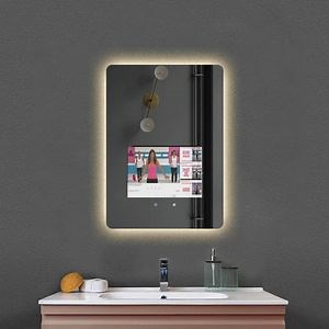 [Hot Item] Waterproof Android Touch Screen Smart Backlit Mirror with Blue-Tooth WiFi