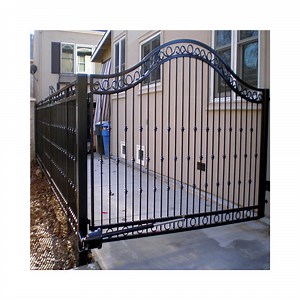 [Hot Item] Wrought Iron Main Gate Design Hinge Home Gate Design Farm Fence Villa Designs Elegant Modern Wrought Iron Gate Design