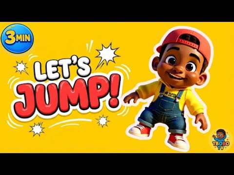 LET'S JUMP! 🦕 Fun 3-Minute Kids Workout (Wiggle & Stomp) | Brain Break with TBOBO