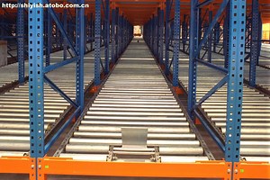 [Hot Item] Pallet Flow Rack Warehouse Steel Live Pallet Flow Racking, Gravity Flow Rack with Roller Conveyor System Storage Rack