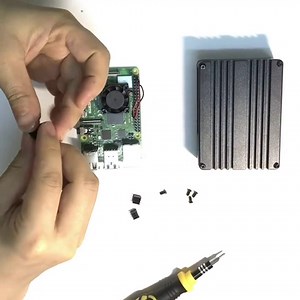 Metal Aluminium Case Chassis Box with Cooling Fan for Raspberry Pi 4 Model B