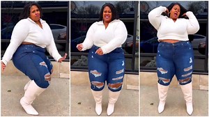 "Noko beautiful": Plus-size lady dances hard in TikTok video, men drool over her