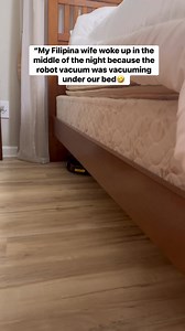 12K views · 155 reactions | “My Filipina wife woke up in the middle of the night because the robot vacuum was vacuuming under our bed #funnyvideos #funnyreels #couplelife #robotvacuum #fblifestyle Pinay sa America | Pinay sa America | Facebook