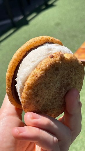 In this heat? Ice cream, please! Via Metrolink’s codeshare agreement, valid Metrolink fare is accepted on Amtrak Pacific Surfliner trains between LA and Ventura, so we took this Surfliner to Camarillo and visited Rori’s Creamery. Share this Reel with your ice cream bestie because you two are due for some decadence! #takethetrain #nationalicecreamsandwichday #icecream #camarillo | Metrolink