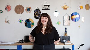 Maryon, a stained glass artist unlike any other with an erotic and quirky universe