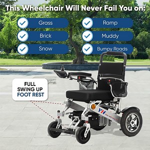 [Hot Item] OEM Youhuan Silla De Ruedas Portable Disabled Electric Foldable Wheelchair with ISO Yh-E7007