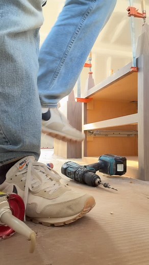 Slow is smooth and smooth is fast. 🔨 • Primary bedroom bed frame cabinetry/millwork installation underway at our #washingtonblvdproject. 🔨 • #probuiltwoodworkingco #probuilt #michigan #finishcarpentry #cabinetinstallation #cabinetry #install #customcabinets #millwork #millworkinstall #carpentry #carpentry #bedframe #custom #trim #woodwork #organizedjobsite #craftsmanship #keepcraftalive | Probuilt Woodworking LLC