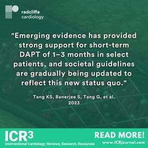 📚New #ICR3Journal Article ✨Just Published 📖This case review provides an overview of the current state of guidelines around duration of dual antiplatelet therapy and examines recent updates and continued gaps in existing research. 🔓Access it here 👉 https://ow.ly/JBoN50Qir2i #PCI #DAPT #CardioEd | Radcliffe Cardiology