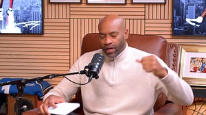 Vince Carter reveals he had never attempted his iconic "Honey Dip" elbow-in-the-hoop dunk until the NBA Slam Dunk contest. 😮🐐 "I remember standing above the rim, I rubbed my arm and said, 'Here goes nothing.' ... I was hyped till the next morning — I couldn't straighten my arm out." | Cousins with Vince Carter & Tracy McGrady